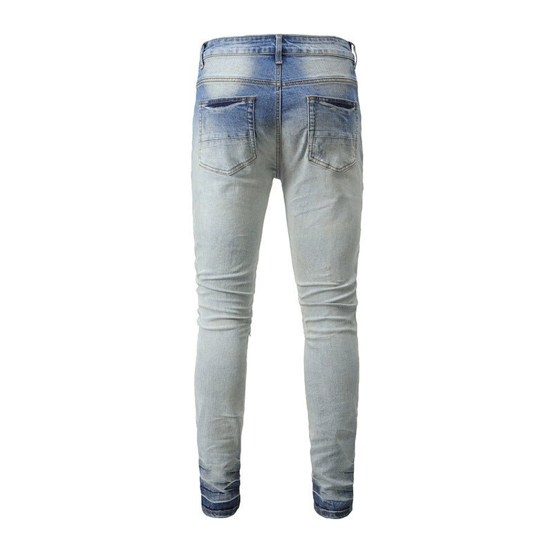 Men's Jeans Slim Blue Jeans With Small Feet - Taylor K Shop
