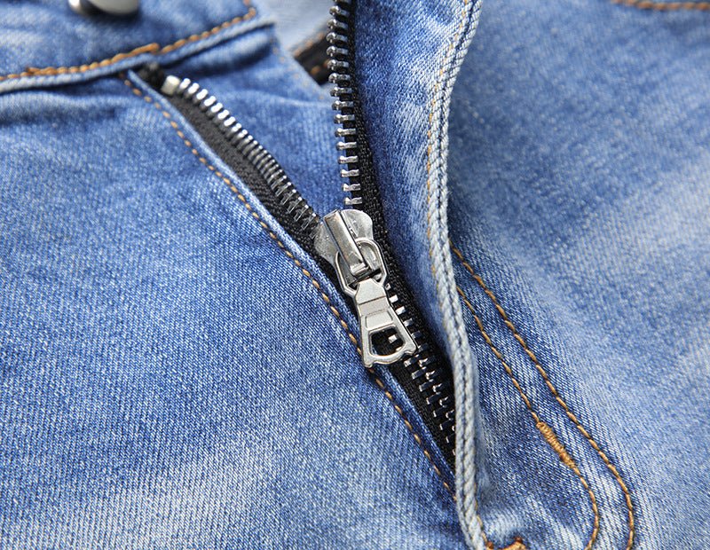 Men's Jeans Slim Blue Jeans With Small Feet - Taylor K Shop