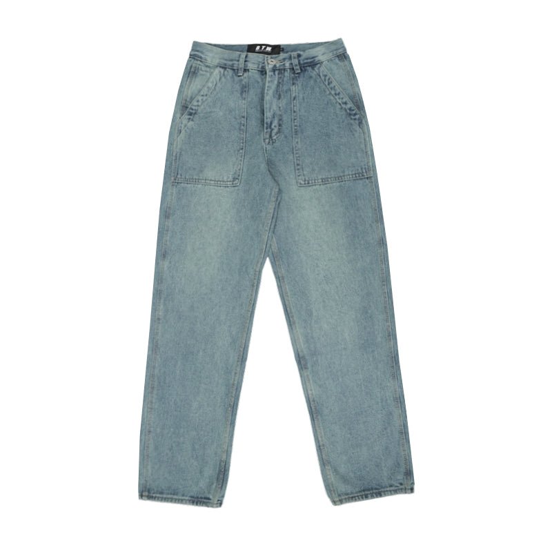 Mens Loose Straight Vintage Wide Leg Jeans - Taylor K Shop