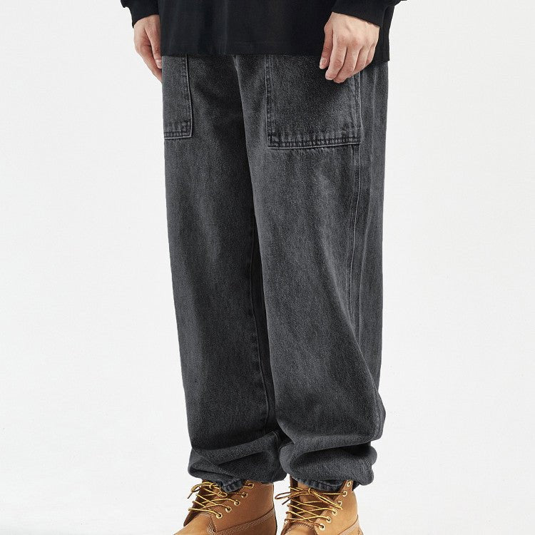 Mens Loose Straight Vintage Wide Leg Jeans - Taylor K Shop