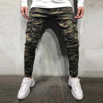 Men's Multi Pocket Stretch Jeans Camouflage Cargo Jeans - Taylor K Shop