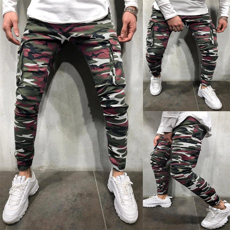 Men's Multi Pocket Stretch Jeans Camouflage Cargo Jeans - Taylor K Shop