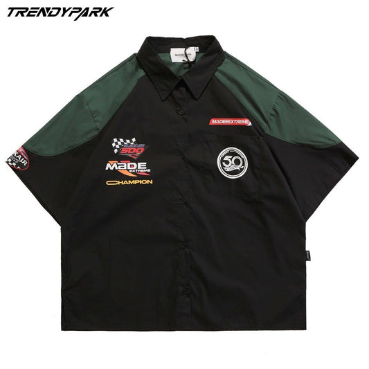 Men's Patchwork Oversized Shirts - Taylor K Shop