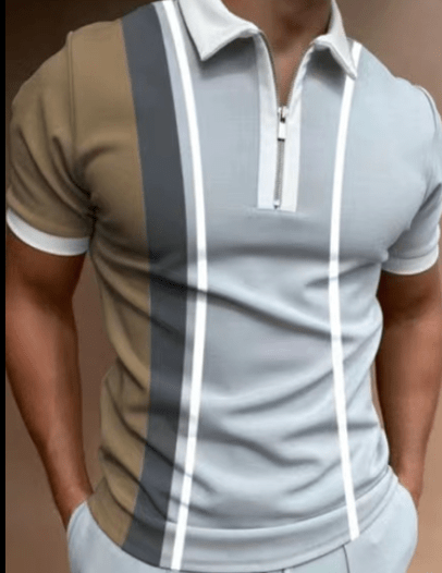 Men's POLO Shirt Printed Short Sleeve T-Shirt Top - Taylor K Shop