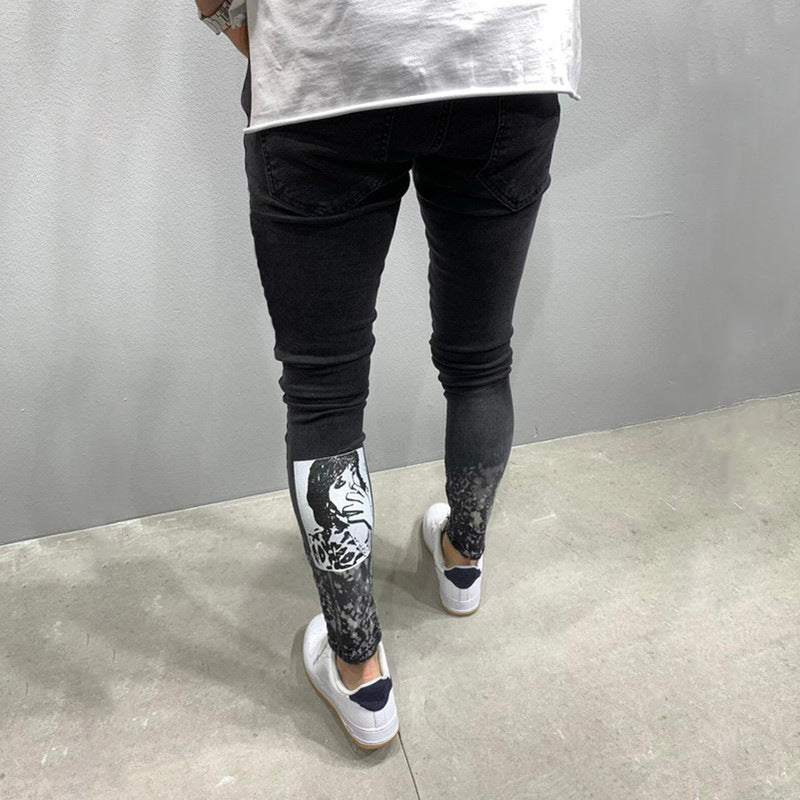 Men's Ripped Stretch Stiletto Jeans Black Jeans - Taylor K Shop