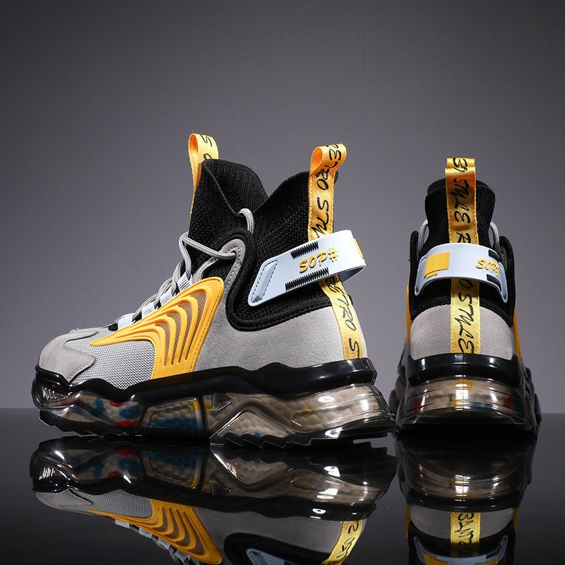 Men's Shoes High Top Shoes Thick Soled Breathable Casual Shoes - Taylor K Shop