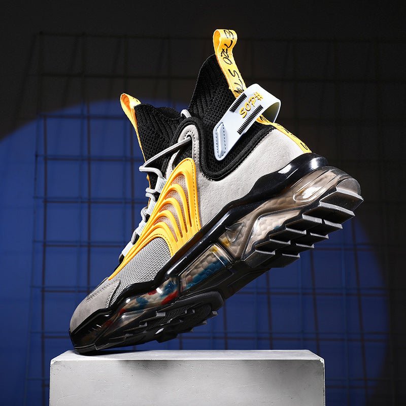 Men's Shoes High Top Shoes Thick Soled Breathable Casual Shoes - Taylor K Shop