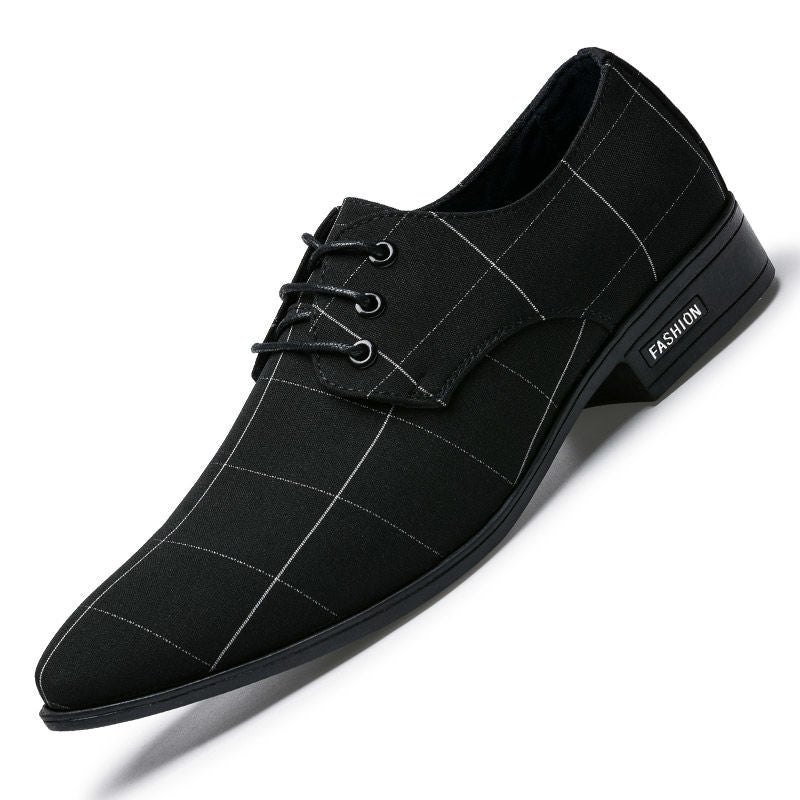 Mens Shoes Men Dress Shoes Leather Breathable Leisure Business Canvas Formal Shoes - Taylor K Shop