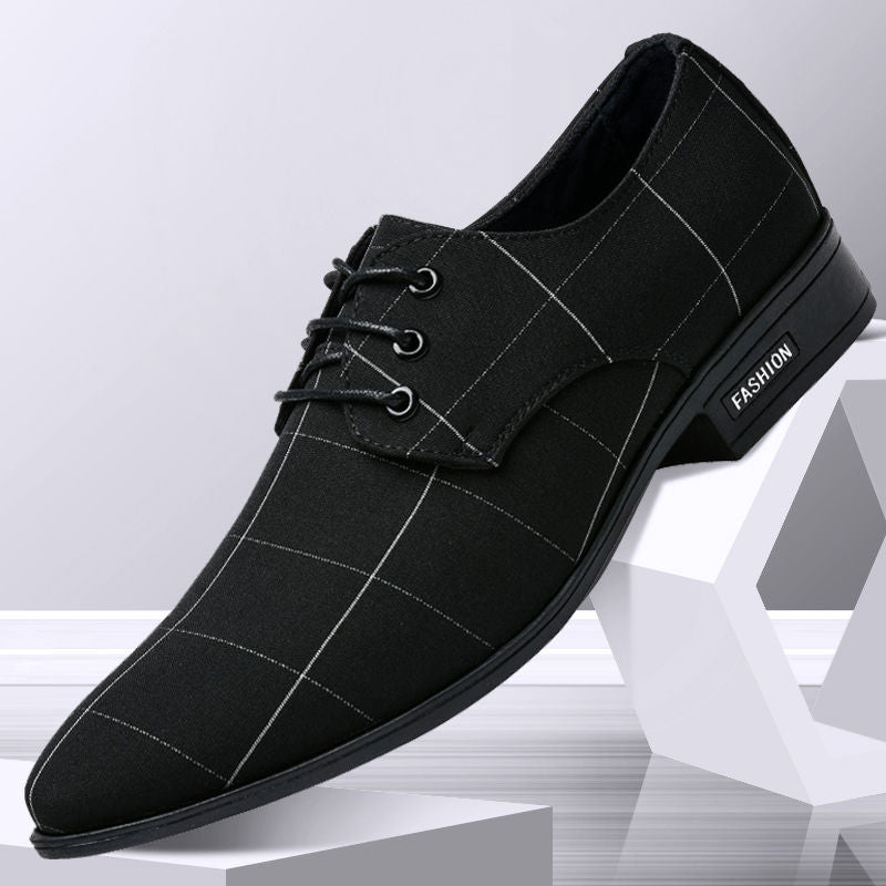 Mens Shoes Men Dress Shoes Leather Breathable Leisure Business Canvas Formal Shoes - Taylor K Shop