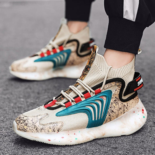 Men's Shoes Sports Shoes Coconut Casual High - top Plus Velvet Shoes Running Shoes - Taylor K Shop