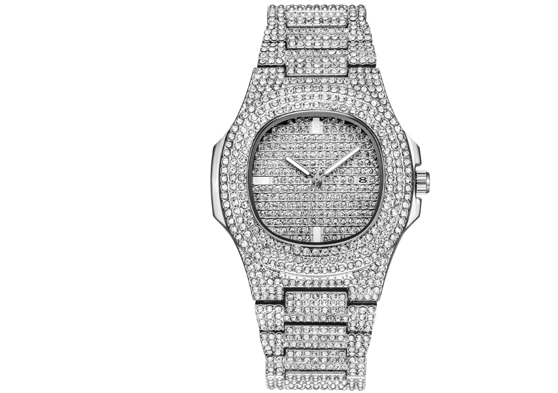 Mens Watches Luxury Brand Fashion Diamond Date Quartz Watch - Taylor K Shop