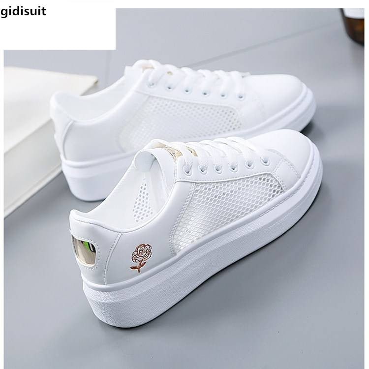 Mesh panel shoes wild summer women's shoes - Taylor K Shop