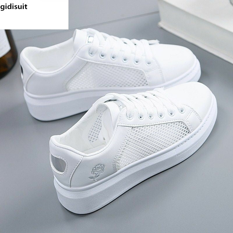 Mesh panel shoes wild summer women's shoes - Taylor K Shop
