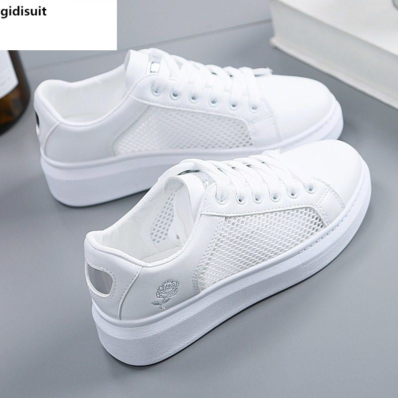 Mesh panel shoes wild summer women's shoes - Taylor K Shop