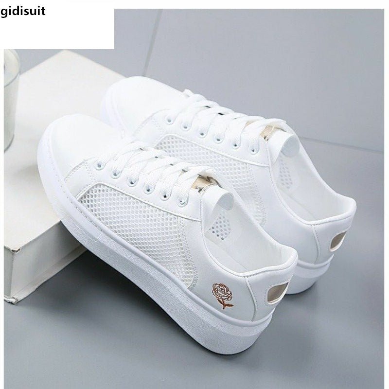 Mesh panel shoes wild summer women's shoes - Taylor K Shop