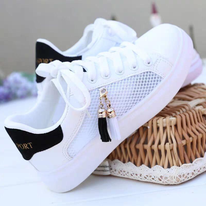Mesh small white shoes - Taylor K Shop