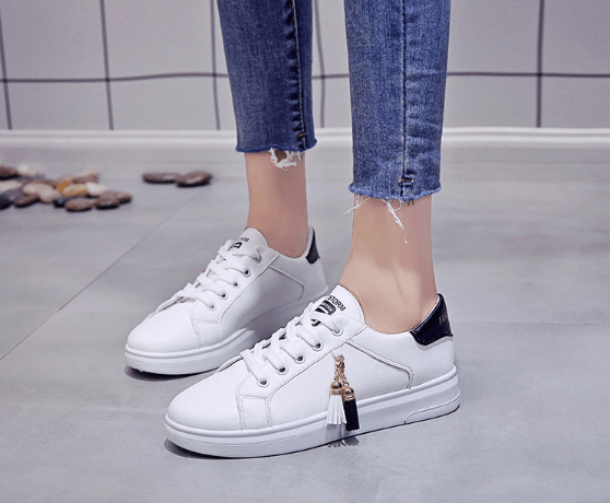 Mesh small white shoes - Taylor K Shop