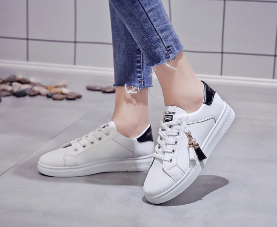 Mesh small white shoes - Taylor K Shop