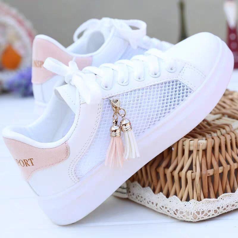 Mesh small white shoes - Taylor K Shop