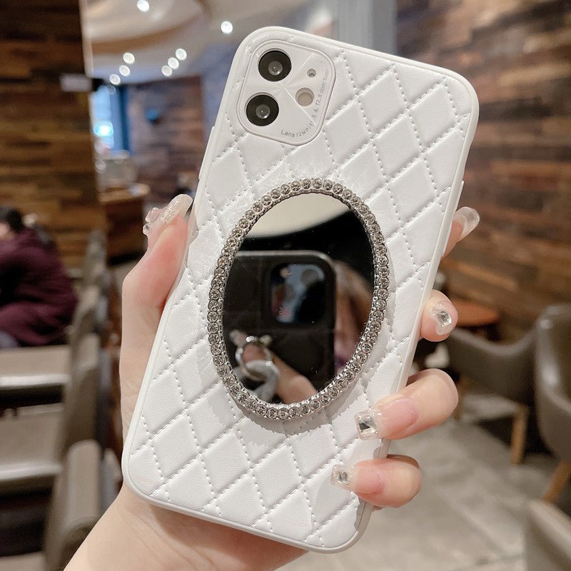 Mobile Phone Case Mirror Diamond Soft Leather - Taylor K Shop