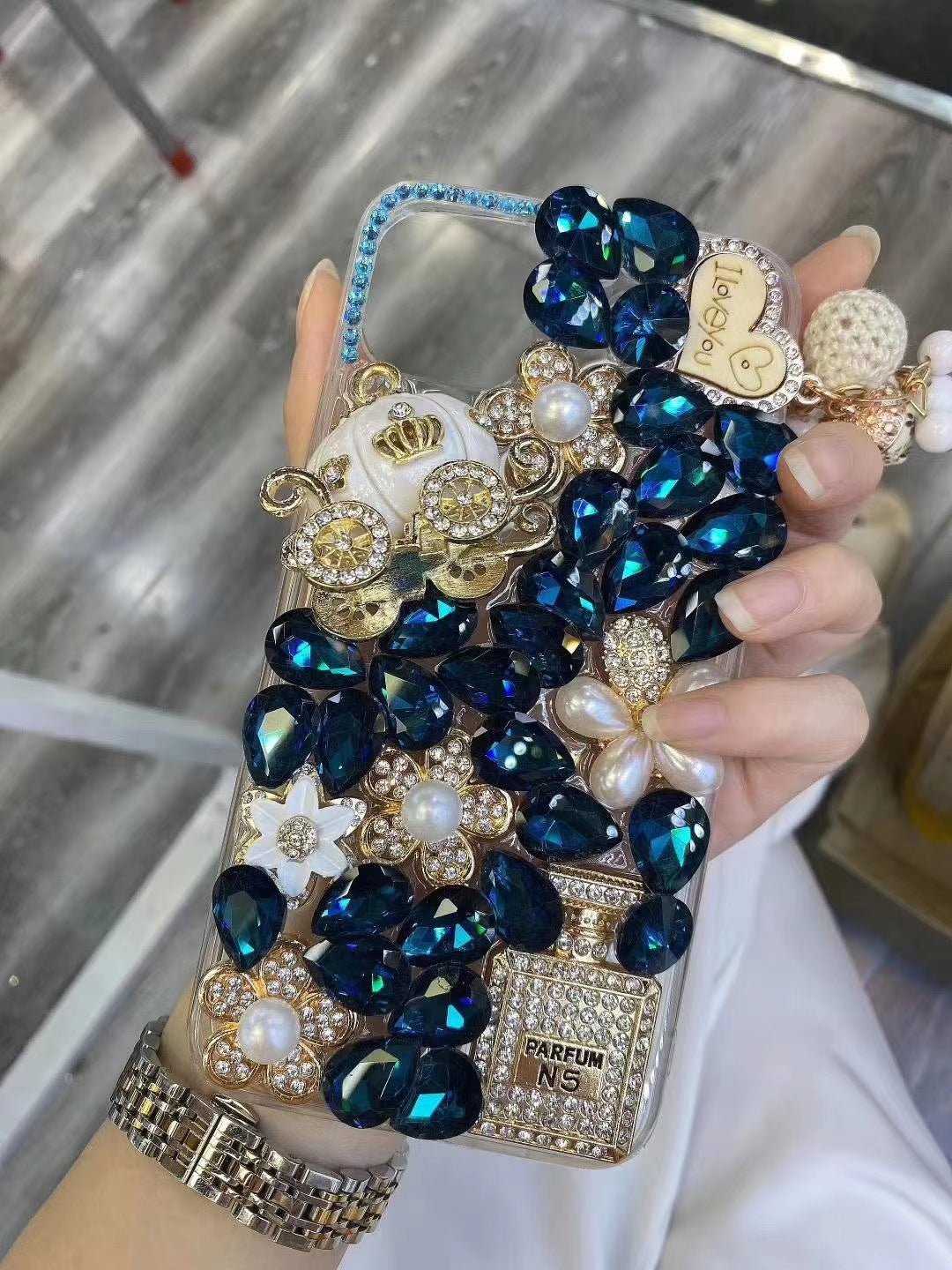 Mobile Phone Shell Diamond Gemstone Protective Cover Pumpkin Car Rhinestones - Taylor K Shop
