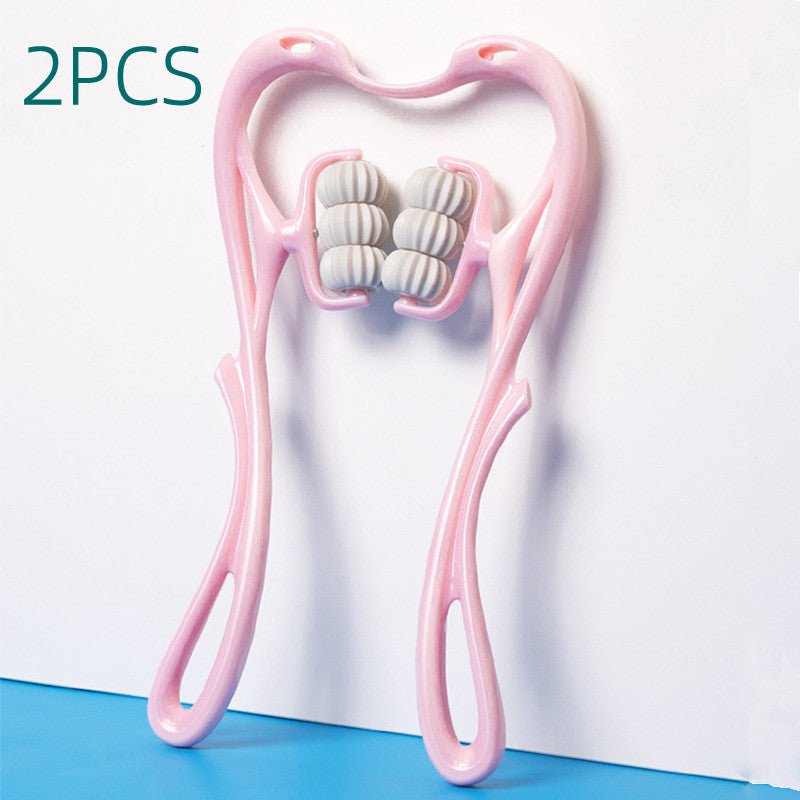 Multifunctional Manual Six - wheel Neck Massager Massage Relieve Roller Massage Tool - Taylor K Shop