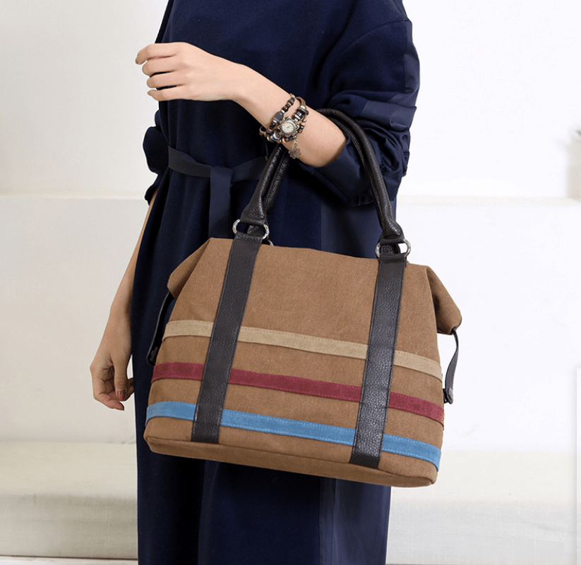 New Bags for women canvas bag casual luxury handbags women bags designer Boston Bags Ladies Weekend Handbags Large Shopping - Taylor K Shop