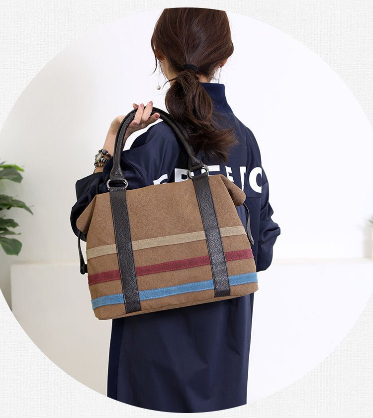New Bags for women canvas bag casual luxury handbags women bags designer Boston Bags Ladies Weekend Handbags Large Shopping - Taylor K Shop