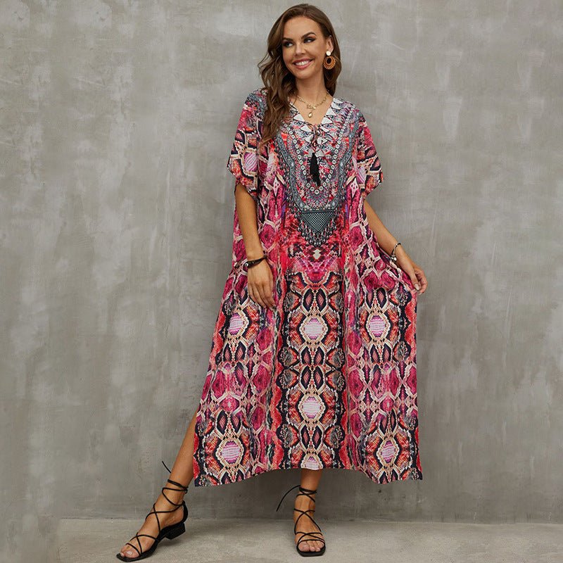 New Beach Blouse Tied Rope Holiday Blouse - Taylor K Shop