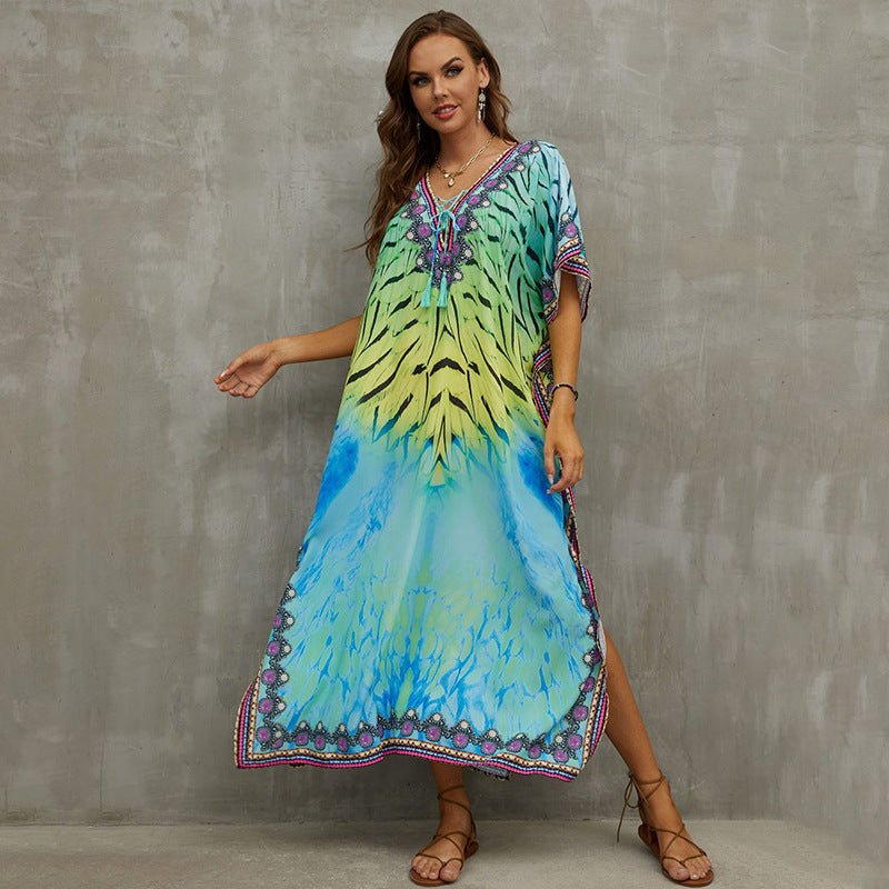 New Beach Blouse Tied Rope Holiday Blouse - Taylor K Shop