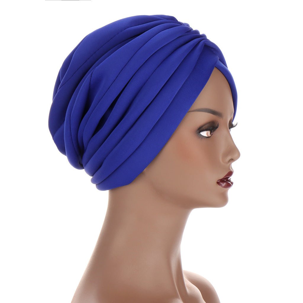 New Headwraps Hats For Women Solid Twist Ruffle Cotton Caps Chemo Beanies Turban Headwear Hats For Cancer - Taylor K Shop