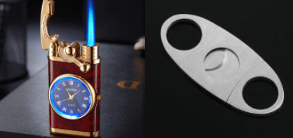 New Lighter With Electric Watch Rocker Arm Automatic Ignition Straight Blue Flame Lighter Creative Real Dial Inflatable Windproof Lighter Men's Watch Gift - Taylor K Shop