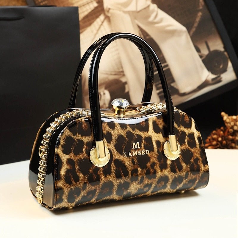 New Luxury Boston Messenger Bags For Women Leather Handbags Patent Leather Shoulder Clutch Top Handle Bag Evening Designer Bags - Taylor K Shop