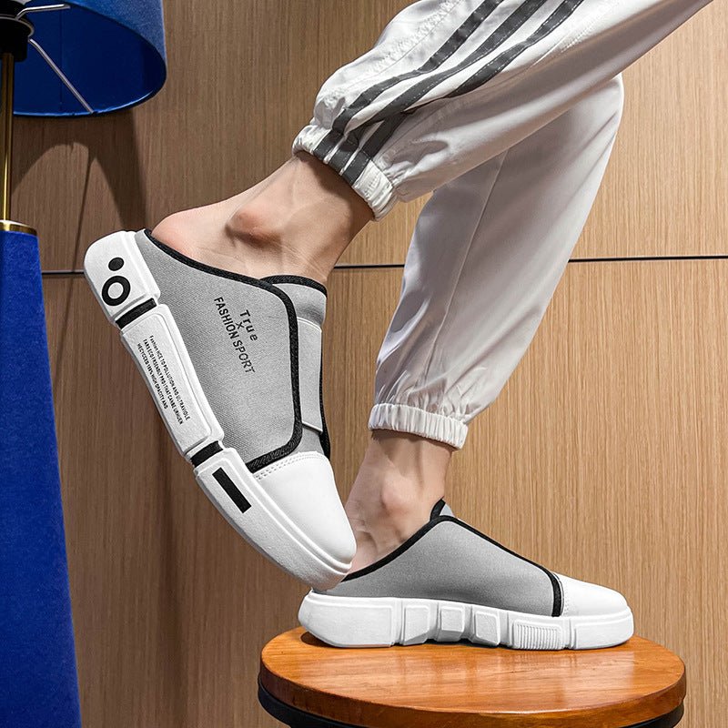 Outdoor Flats Slippers Breathable Lightweight Half Closed Toe Shoes Men - Taylor K Shop