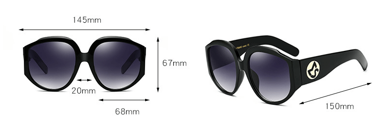 Oversize Women Round Sun Glasses - Taylor K Shop