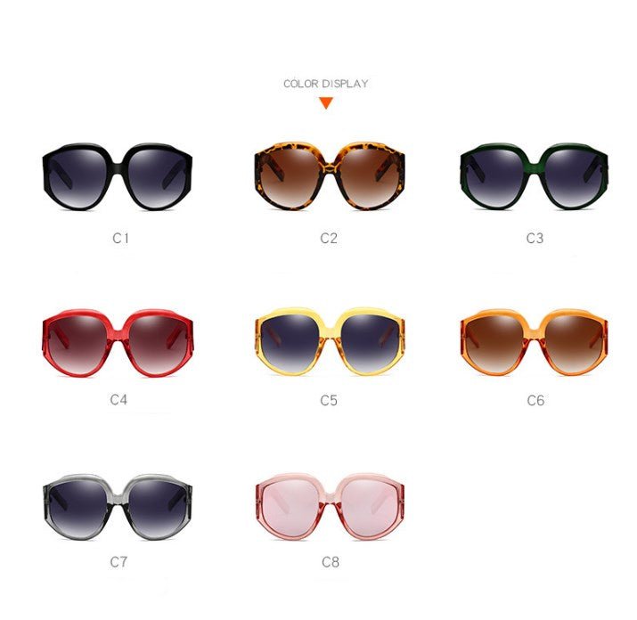 Oversize Women Round Sun Glasses - Taylor K Shop