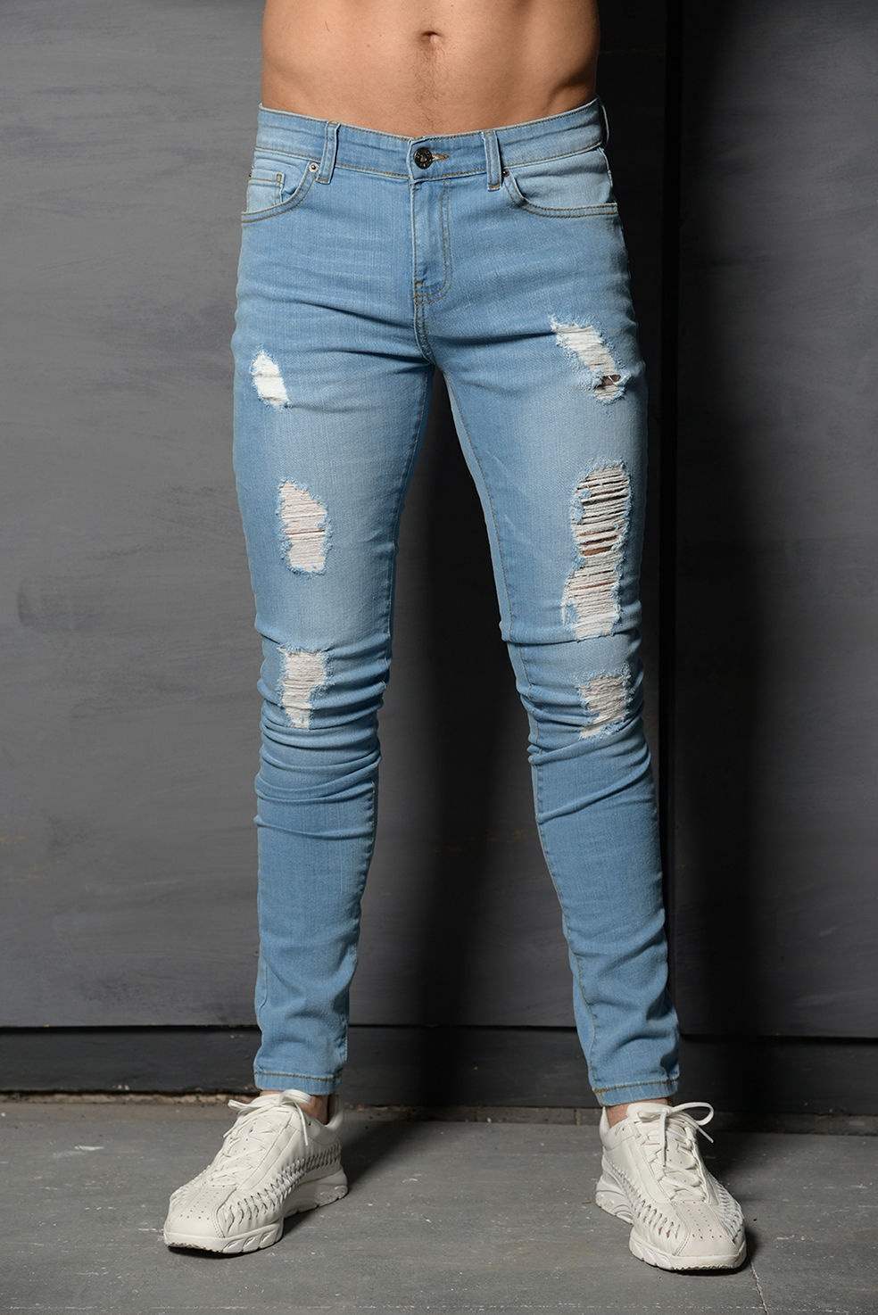Pants Jeans For Mens Trousers Spring Plussize Blue grey - Taylor K Shop