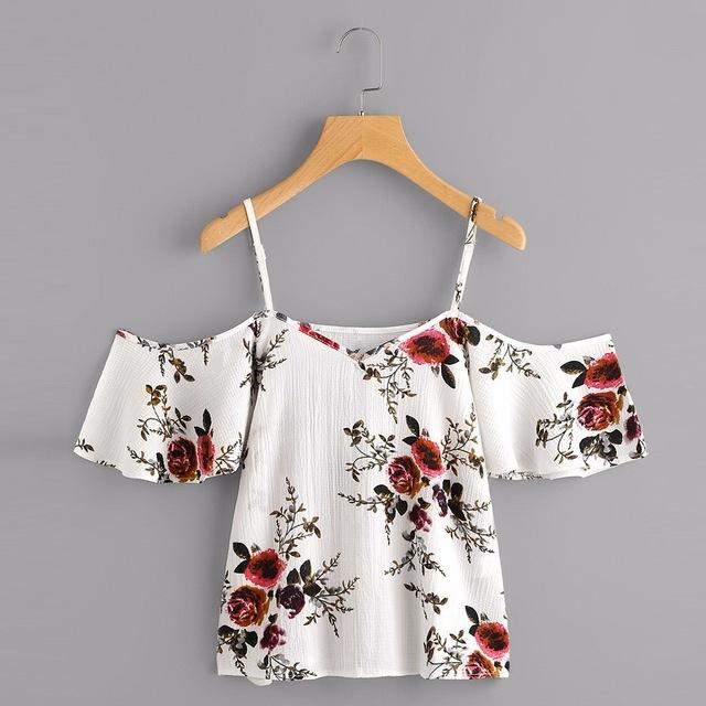 Patterned Off The Shoulder Blouse - Taylor K Shop