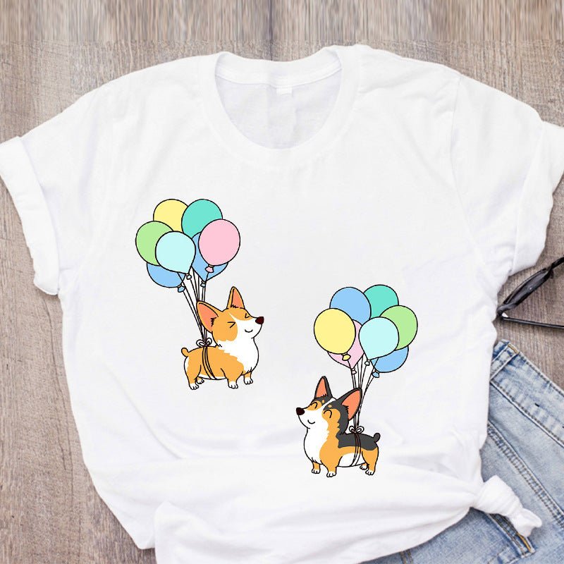 Pet Short Sleeved Fashion Print Summer Ladies Women's Blouse - Taylor K Shop