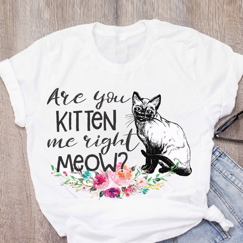 Pet Short Sleeved Fashion Print Summer Ladies Women's Blouse - Taylor K Shop