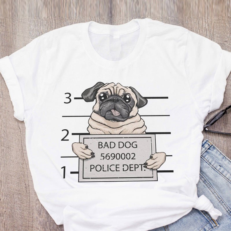 Pet Short Sleeved Fashion Print Summer Ladies Women's Blouse - Taylor K Shop