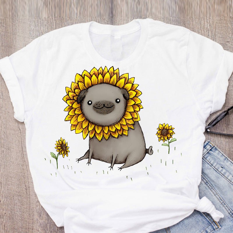 Pet Short Sleeved Fashion Print Summer Ladies Women's Blouse - Taylor K Shop