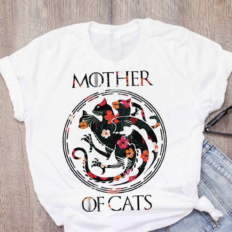 Pet Short Sleeved Fashion Print Summer Ladies Women's Blouse - Taylor K Shop