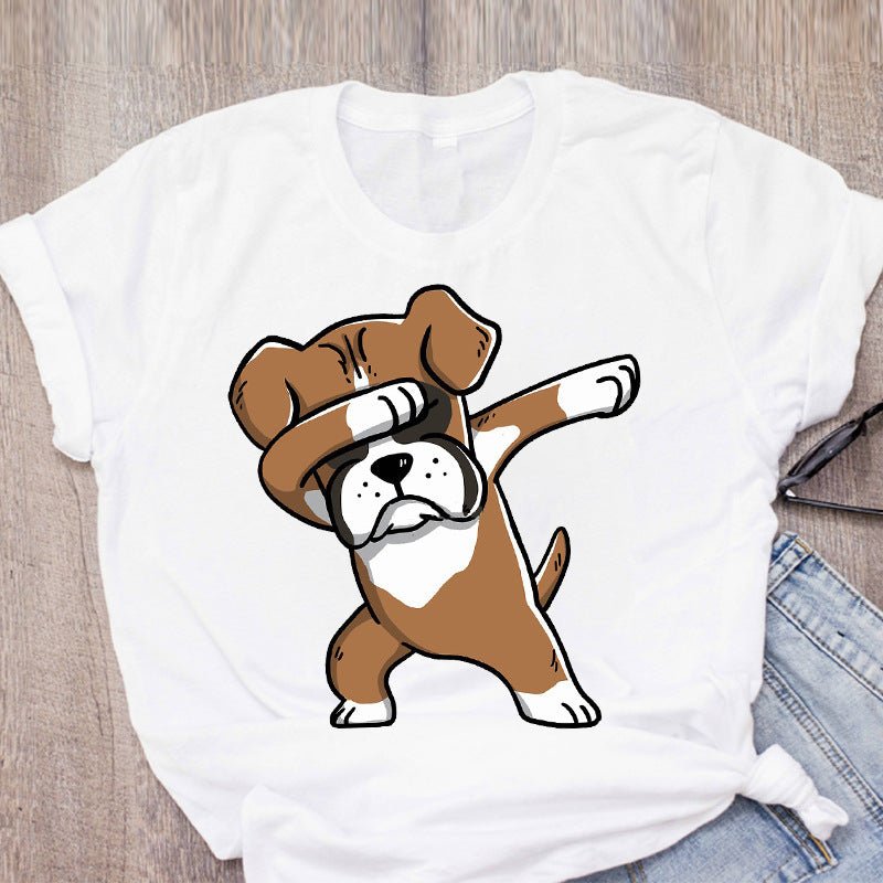 Pet Short Sleeved Fashion Print Summer Ladies Women's Blouse - Taylor K Shop