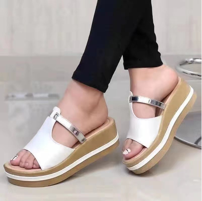 Platform Fish Mouth Wedge Sandals And Slippers - Taylor K Shop