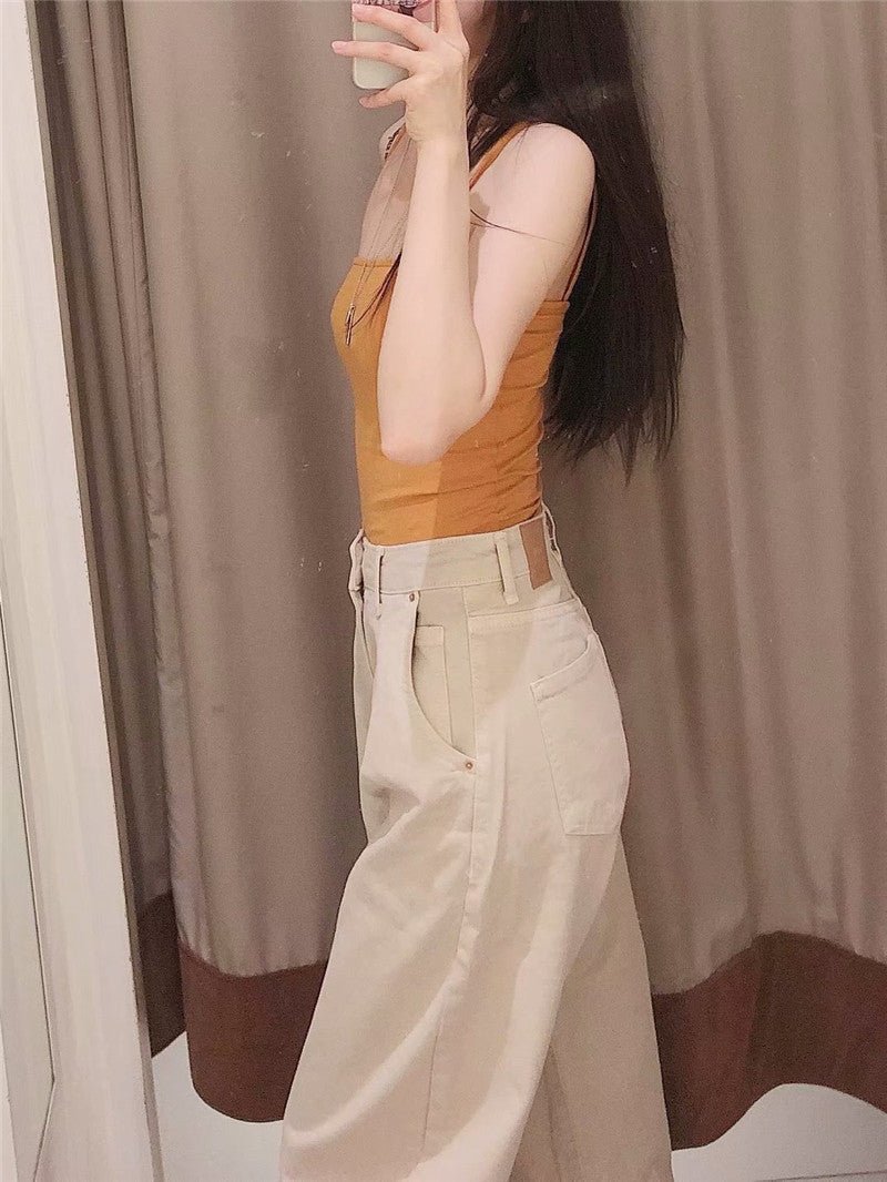 Pleated loose jeans - Taylor K Shop