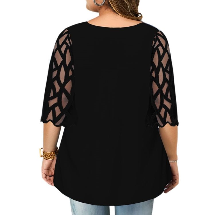 Plus Size Blouse Casual Women Tops Blouses Ruffled Shirts - Taylor K Shop