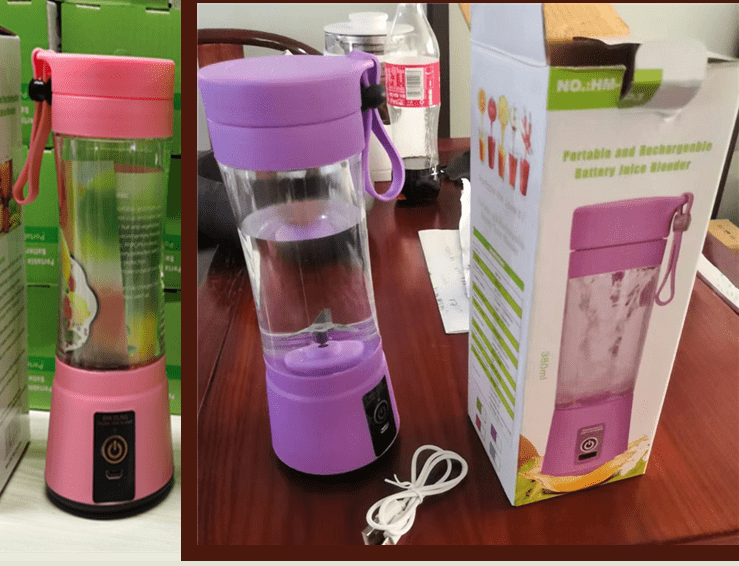 Portable Blender With USB Rechargeable Mini Kitchen Fruit Juice Mixer Home Simple Portable Electric Mini Juicer - Taylor K Shop