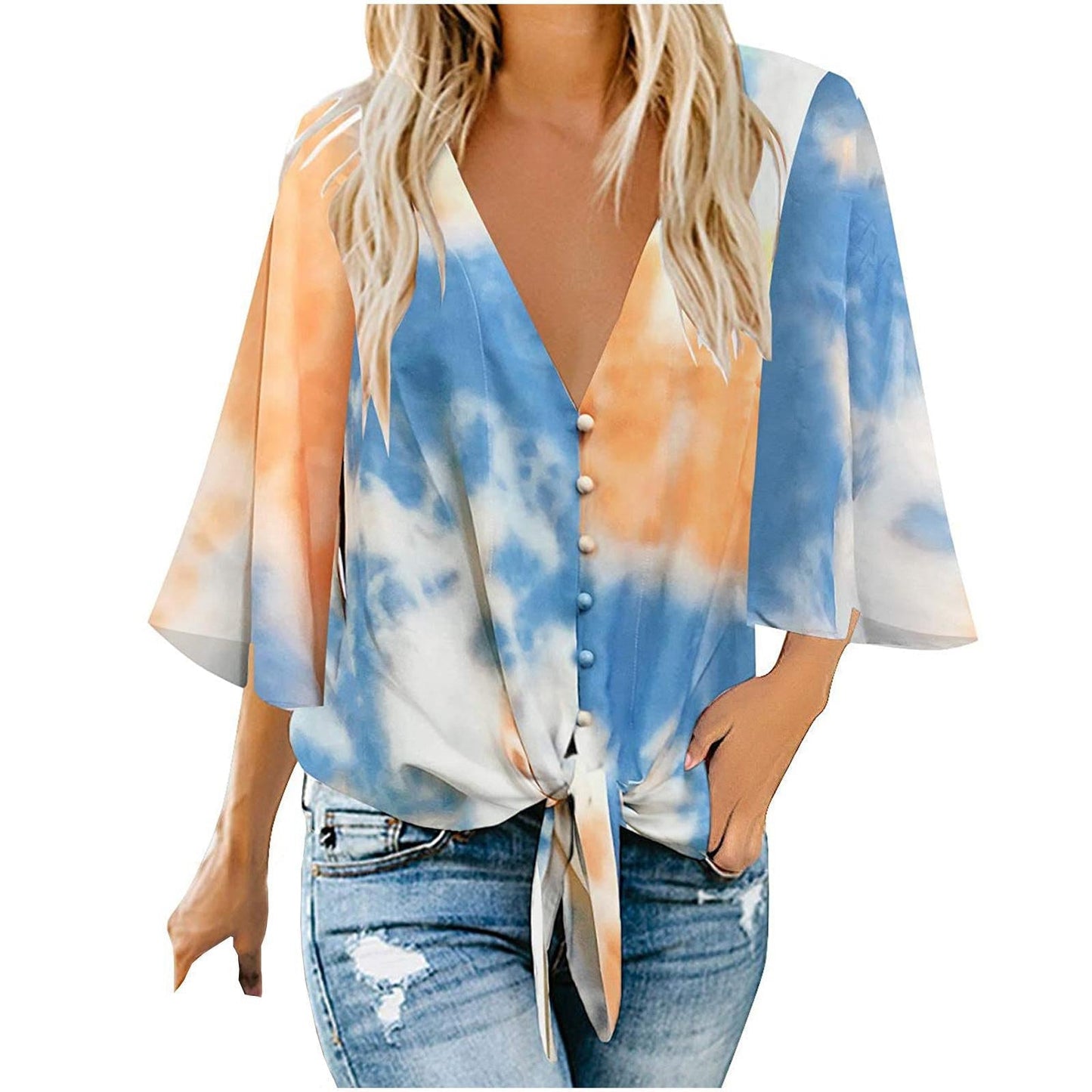 Printed Cardigan Blouse - Taylor K Shop