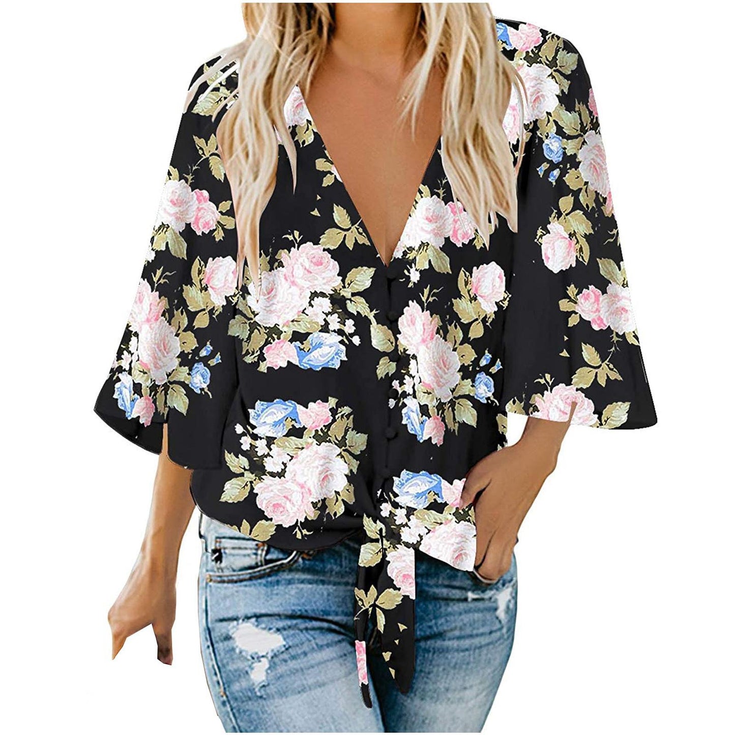 Printed Cardigan Blouse - Taylor K Shop
